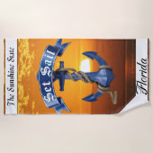 Klaar om weg te zeilen strandlaken (Voorkant)