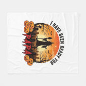 Klaar Papa Halloween Heks Pompoenen Graf Fleece Deken (Voorkant (Horizontaal))