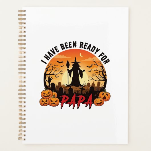 Klaar Papa Halloween Heks Pompoenen Graf Planner (Voorkant)