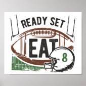 Klaar, plaats, eet het Teken van de Partij van de  Poster (Voorkant)