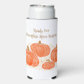 Klaar Pumpkin Spice PERSONALISEREN Waterverf Pompo Seltzer Blikjeskoeler (Seltzer Achterkant)