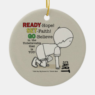 Klaar, Reeks, ga geloven! Keramisch Ornament
