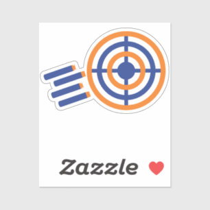 Klaar, Richt, Feest! Nerf Pistool Thema Verjaardag Sticker