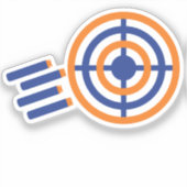 Klaar, Richt, Feest! Nerf Pistool Thema Verjaardag Sticker (Voorkant)