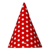 Klaar Rode Witte Stippen Party Pet Feesthoedjes (Rechts)