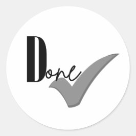Klaar Ronde Sticker