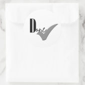 Klaar Ronde Sticker (Tas)