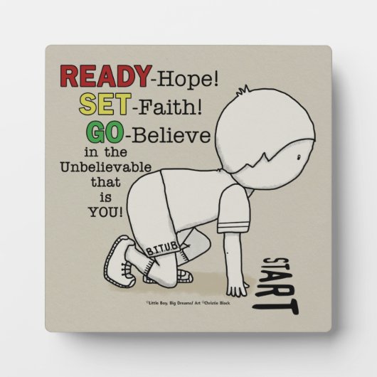 Klaar, Set, ga geloven! Fotoplaat (Voorkant)