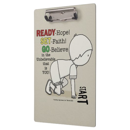 Klaar, Set, ga geloven! Klembord (Links)