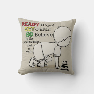 Klaar, Set, ga geloven! Kussen