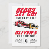 Klaar set Go! Cars Birthday Party Kaart (Voorkant)