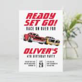 Klaar set Go! Cars Birthday Party Kaart (Staand voorkant)