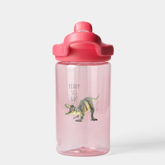 Klaar, Set, Go - Dinosaurus waterfles (Achterkant)