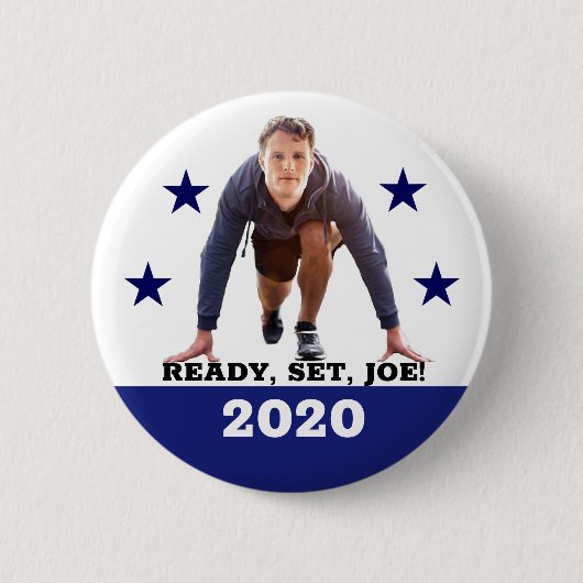 Klaar! Set! Joe. Ronde Button 5,7 Cm (Voorkant)