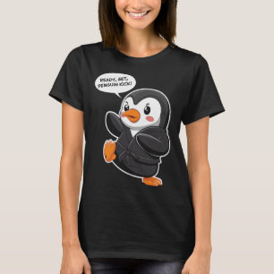 Klaar Set Penguin Kick Martial Art Karate Schattig T-shirt