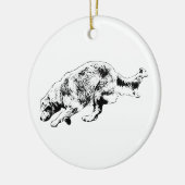 Klaar-Set-Vreugde Gouden Aandenken Keramisch Ornament (Links)