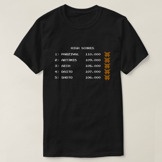 Klaar Speler Één Scoreboard T-Shirt (Design voorkant)