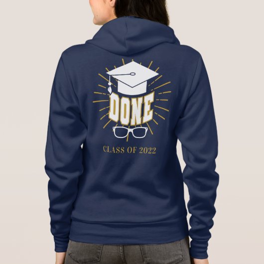Klaar Student Afstudeerklas van 2022 Hoodie (Achterkant)