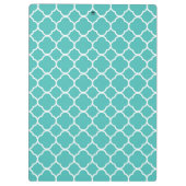 Klaar Teal Quatrefoil Klembord (Achterkant)