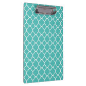 Klaar Teal Quatrefoil Klembord (Rechts)