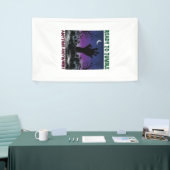 Klaar Tuimel Zombie Hand Halloween Kerkhof Maan_ Spandoek (Beurs)