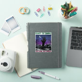 Klaar Tuimel Zombie Hand Halloween Kerkhof Maan_ Sticker (iPad Cover)