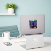 Klaar Tuimel Zombie Hand Halloween Kerkhof Maan_ Sticker (Laptop op bureau)