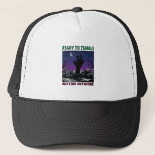 Klaar Tuimel Zombie Hand Halloween Kerkhof Maan_ Trucker Pet