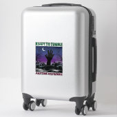 Klaar Tuimelende Zombie Hand Halloween Kerkhof Maa Sticker (Koffer)