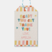 Klaar Twee Feest Bedankt Cadeautag Cadeaulabel (Voorkant)
