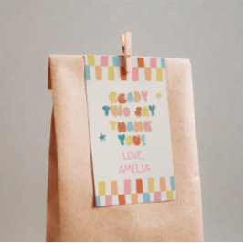 Klaar Twee Feest Bedankt Cadeautag Cadeaulabel