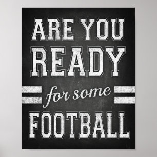 KLAAR U VOOR SOMMIGE FOOTBALL Teken Chalk Print