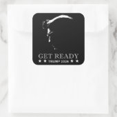 Klaar: Verenigde Staten Donald Trump 2024 Vierkante Sticker (Tas)