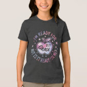 Klaar voor 1e klas swirl Apple Tri-Blend Shirt (Voorkant)