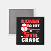 Klaar voor 5e graad Baseball Kind Terug Magneet (Voorkant / Achterkant)