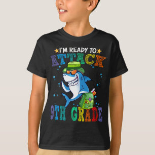 Klaar voor aanval 9th Grade Shark Back School T-shirt