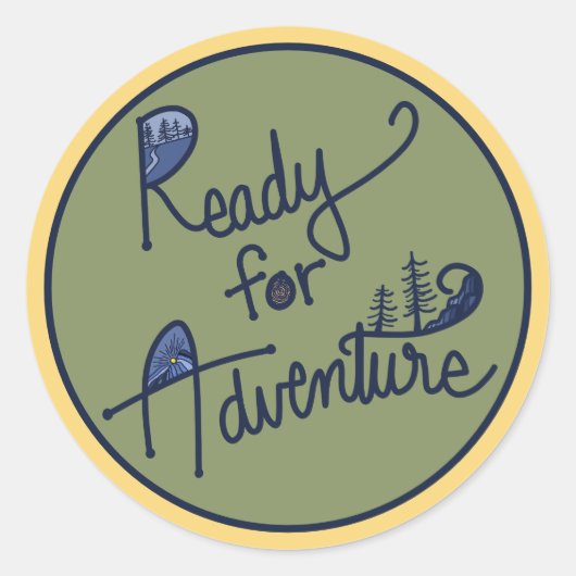Klaar voor Adventure Sticker (Voorkant)