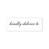 Klaar voor aflevering op kalligrafirubberstempel rubberstempel (Gestempeld)