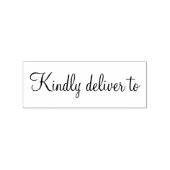 Klaar voor aflevering op kalligrafirubberstempel rubberstempel (Gestempeld)