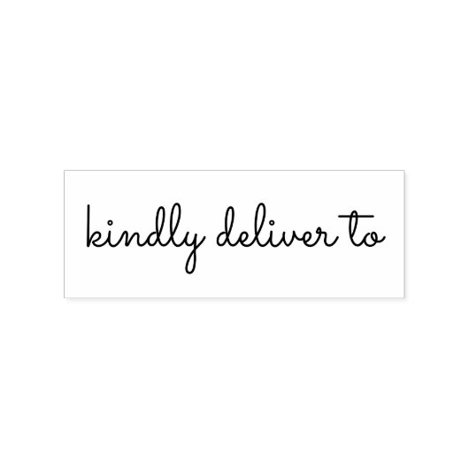 Klaar voor aflevering op kalligrafirubberstempel rubberstempel (Afrduk)