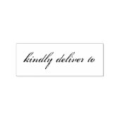 Klaar voor aflevering op kalligrafirubberstempel rubberstempel (Afrduk)