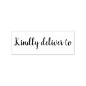 Klaar voor aflevering op kalligrafirubberstempel rubberstempel (Gestempeld)