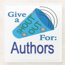 Klaar voor auteurs glazen onderzetter