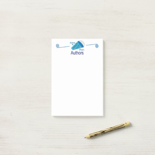 Klaar voor auteurs post-it® notes (Op bureau)