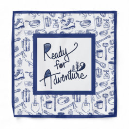 Klaar voor Avontuur Camping Gear Patroon Bandana