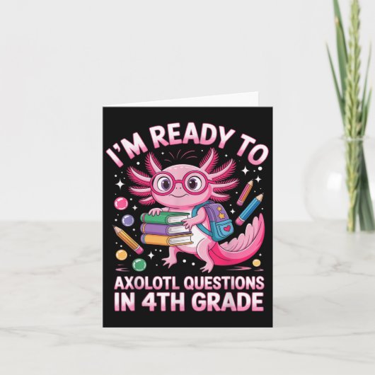 Klaar voor Axolotl vraag 4e klas eerste dag vier Kaart (Voorkant)