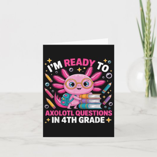 Klaar voor Axolotl vraag 4e klas eerste dag vier Kaart (Voorkant)