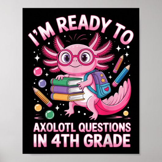 Klaar voor Axolotl vraag 4e klas eerste dag vier Poster (Voorkant)