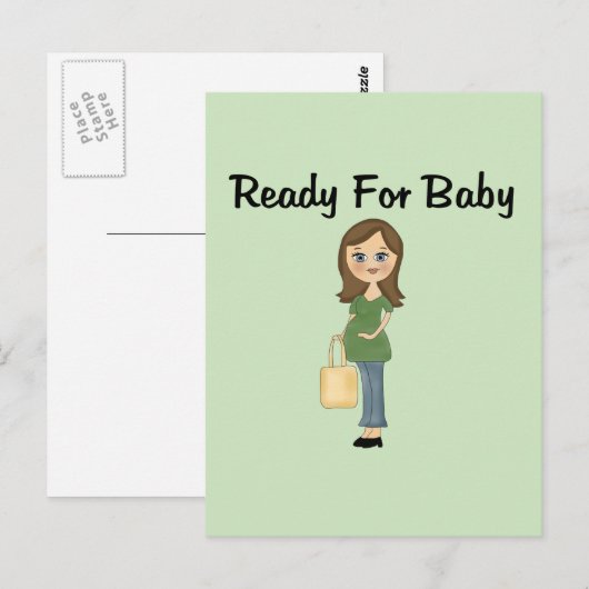 Klaar voor Baby Briefkaart (Voorkant / Achterkant)