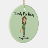 Klaar voor Baby gepersonaliseerd Ornament (Rechts)